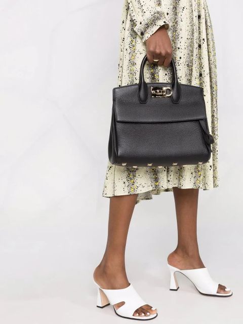 Ferragamo The Studio leather tote bag - Black