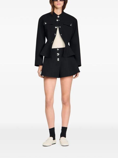 SANDRO press-stud flared shorts - Black - zdjęcie produktu nr 2