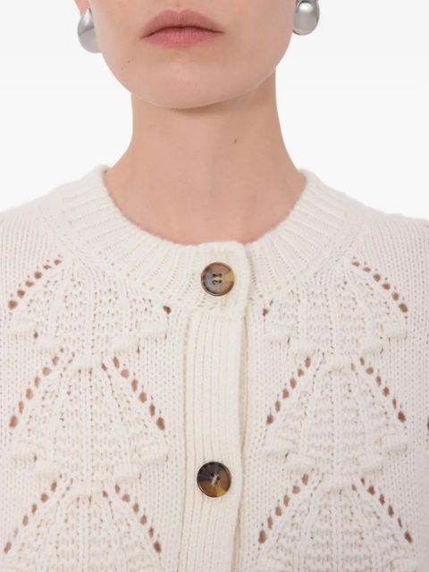 LouLou de Saison Bach crochet button cardigan - Neutrals