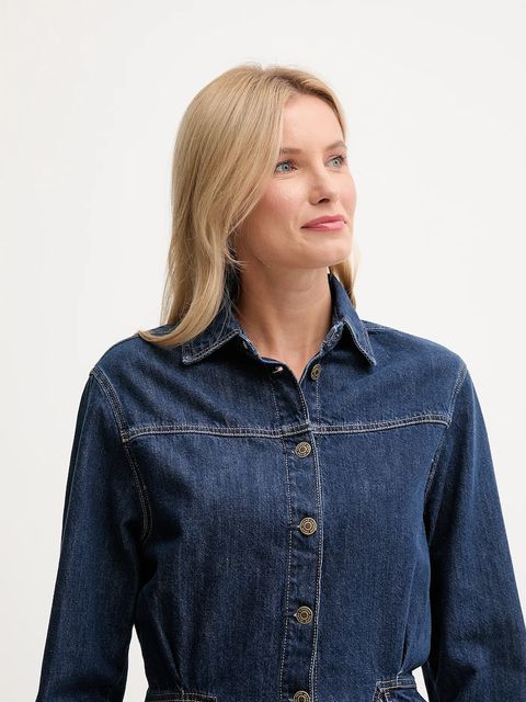 Pepe Jeans sukienka jeansowa kolor niebieski mini prosta PL9537685