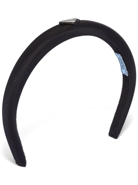 Prada Re-Nylon triangle-logo headband - Black