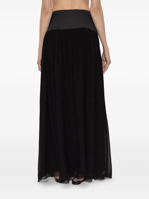 Posse Solene gathered maxi skirt - Black