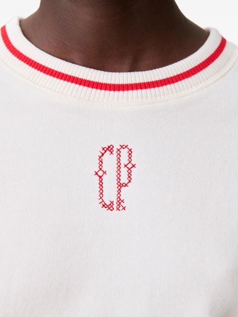 Claudie Pierlot embroidered-detail ribbed sweater - Neutrals