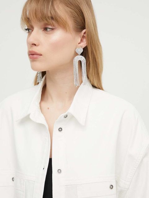 IRO koszula bawełniana damska kolor biały relaxed z kołnierzykiem klasycznym