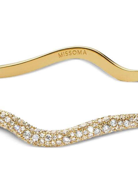 Missoma Molten Snow Ripple pavé wave bracelet - Gold - zdjęcie produktu nr 2