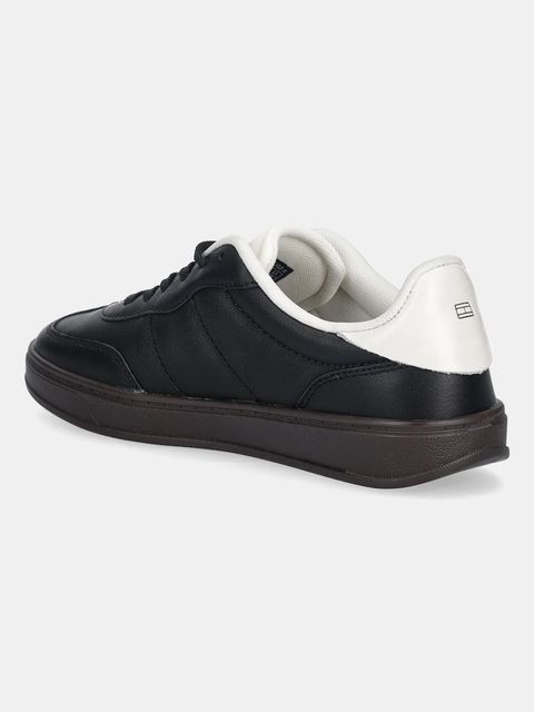 Tommy Hilfiger sneakersy skórzane TH HERITAGE SNEAKER SHINY damskie kolor czarny FW0FW08823