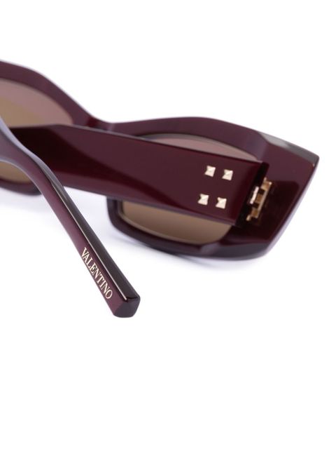 VALENTINO GARAVANI EYEWEAR rectangular-frame sunglasses - Red - zdjęcie produktu nr 2