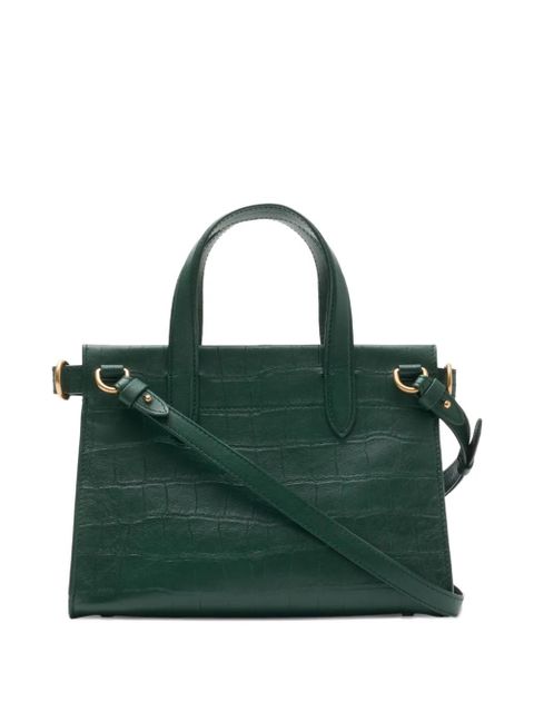 Burberry mini Cotswolds crocodile-effect tote bag - Green - zdjęcie produktu nr 2