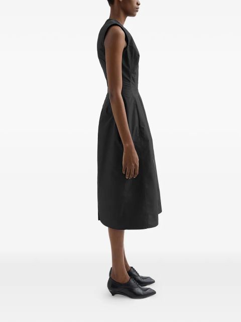 Jil Sander technical faille midi dress - Black - zdjęcie produktu nr 2