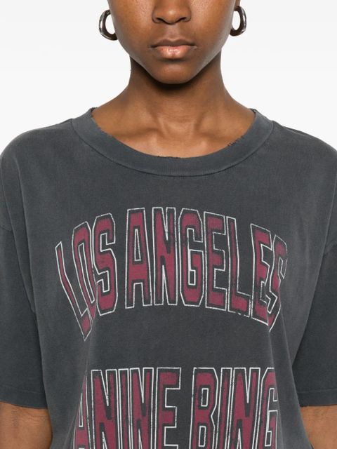 ANINE BING Johnny logo T-shirt - Grey