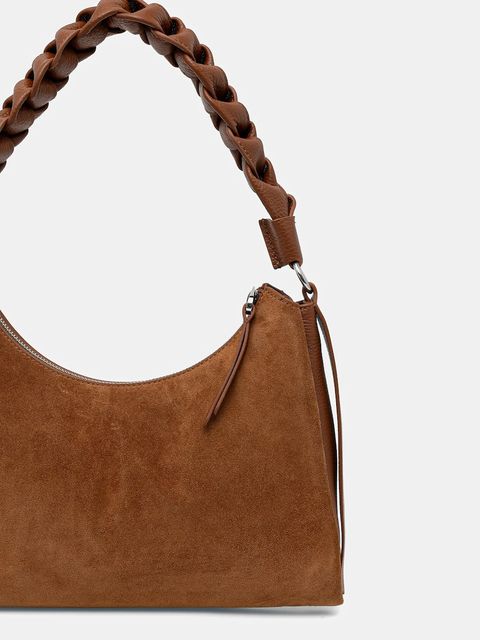 Coccinelle torebka zamszowa BOHEME SUEDE BIMATERIAL kolor brązowy E1.P6P.13.03.01