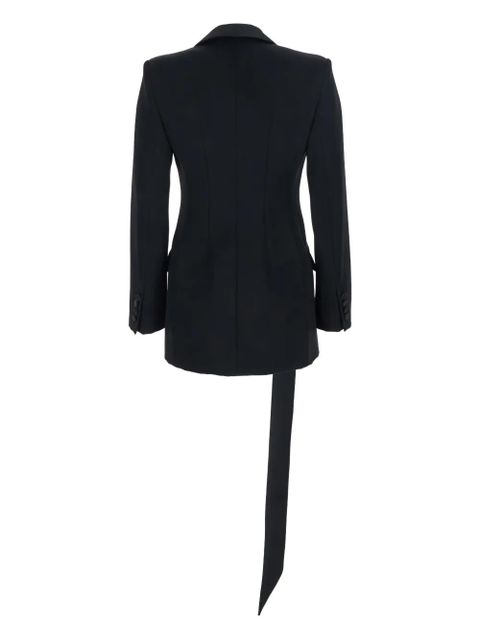 The Attico lapel tie virgin wool jacket - Black - zdjęcie produktu nr 2