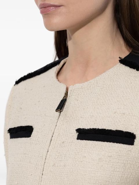 Max Mara Pagaia fringed trim jacket - Neutrals