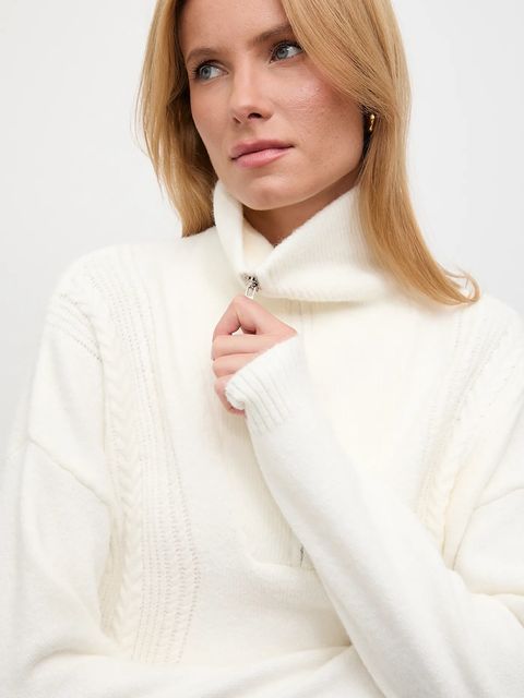 Answear.LAB sweter z kaszmirem kolor beżowy z golfem - zdjęcie produktu nr 1