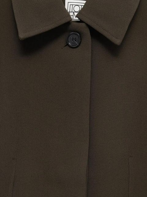 TOTEME notched collar pocket jacket - Brown