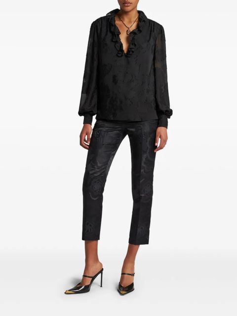 ETRO jacquard tapered trousers - Black - zdjęcie produktu nr 2