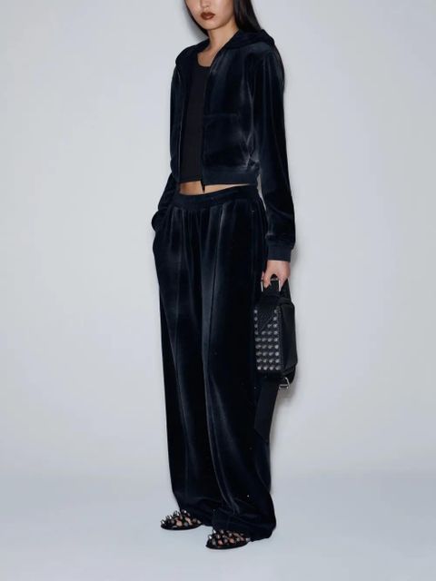 Alexander Wang rhinestone-embellished track pants - Black