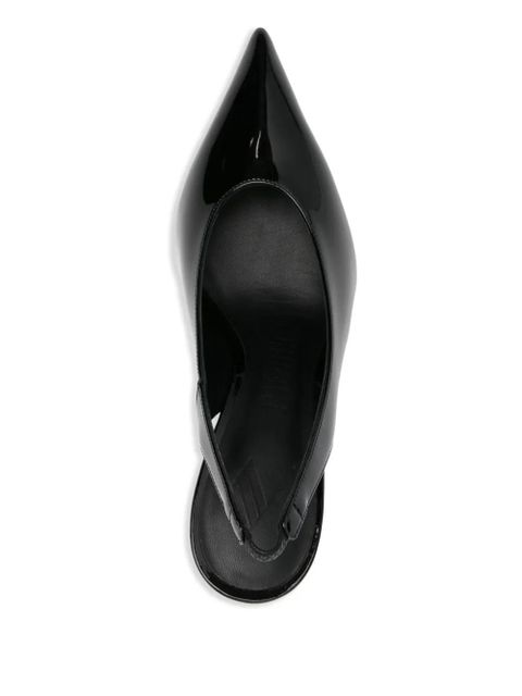 The Attico 110mm leather heeled pumps - Black