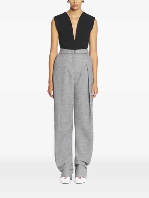 Lanvin belted tapered trousers - Grey