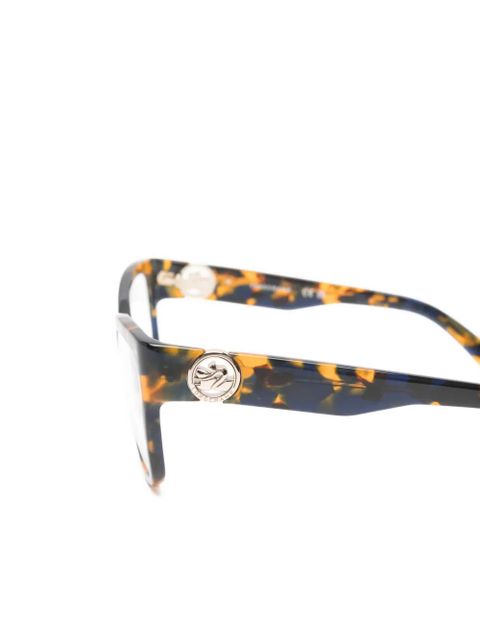Longchamp tortoiseshell-effect cat-eye glasses - Blue