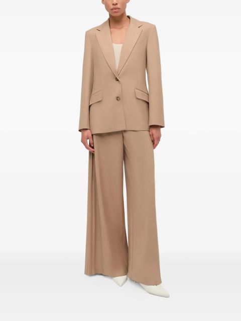 Simkhai notched collar pleated blazer - Brown - zdjęcie produktu nr 2