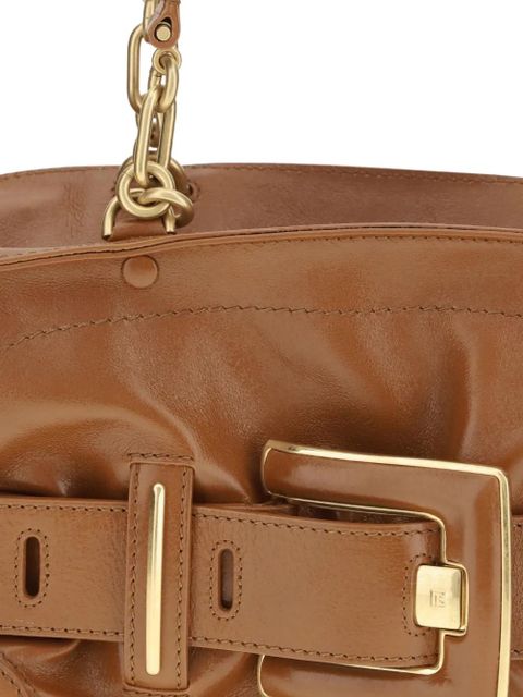 Balmain Anthem leather shoulder bag - Brown