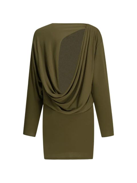 Jacquemus Mistral draped open-back mini dress - Green - zdjęcie produktu nr 2
