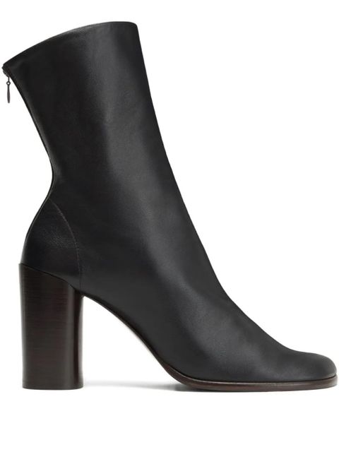 LEMAIRE 80mm Anatomic zip-detail block-heel boots - Brown - zdjęcie produktu nr 1