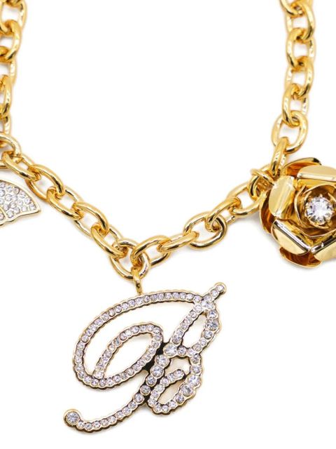 Blumarine crystal-embellished chain-link bracelet - Gold - zdjęcie produktu nr 2