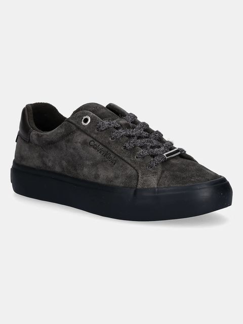 Calvin Klein sneakersy zamszowe LACE-UP SNEAKER SUEDE/WL CK damskie kolor zielony HW0HW02679 - zdjęcie produktu nr 1
