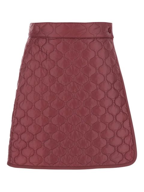 Moncler quilted rubberized-logo mini skirt - Red - zdjęcie produktu nr 2