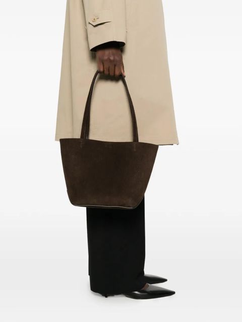 The Row geometric suede leather tote - Brown - zdjęcie produktu nr 2