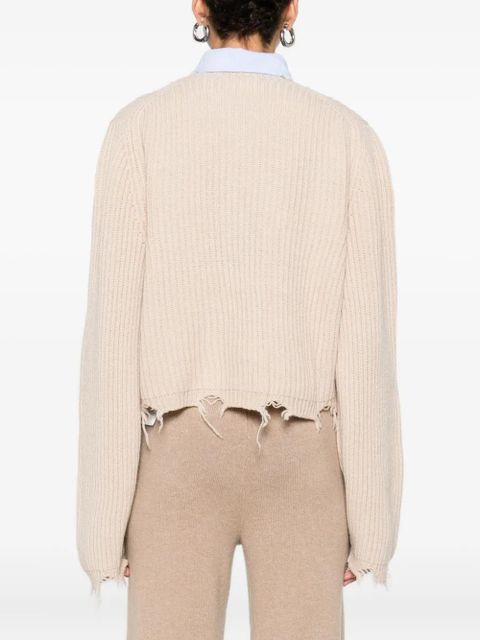 SOLOTRE distressed-finish sweater - Neutrals
