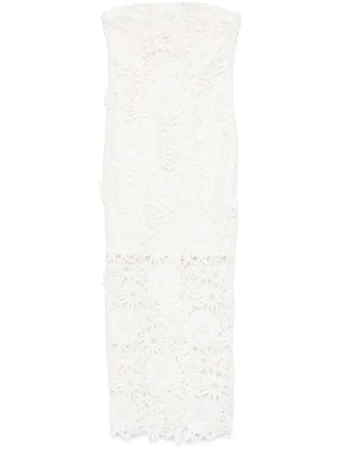 ROTATE BIRGER CHRISTENSEN 3D lace midi dress - Neutrals - zdjęcie produktu nr 1