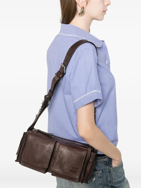Miu Miu multi-pockets crossbody bag - Brown - zdjęcie produktu nr 2