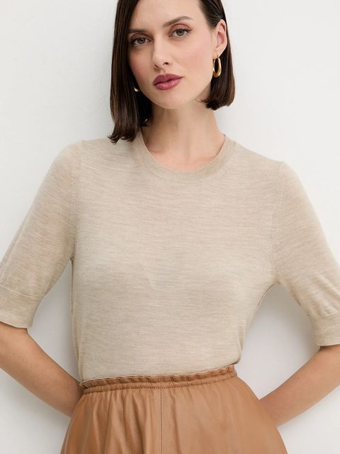 BOSS t-shirt wełniany Farbella