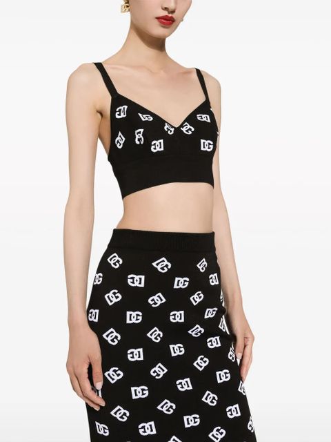 Dolce & Gabbana DG logo knit top - Black