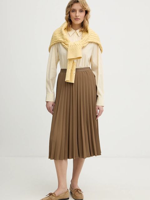 Tommy Hilfiger koszula damska kolor żółty regular z kołnierzykiem klasycznym WW0WW47169 - zdjęcie produktu nr 2