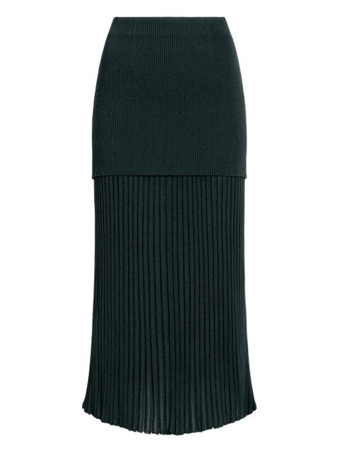 Proenza Schouler Luiza ribbed midi skirt - Green - zdjęcie produktu nr 1