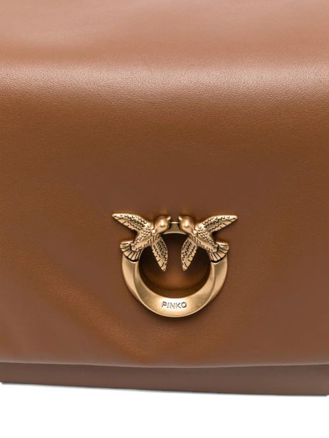 PINKO medium Click Soft Horizontal birds-detail shoulder bag - Brown