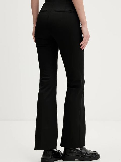 Abercrombie & Fitch spodnie damskie kolor czarny dzwony medium waist KI156-5455-900