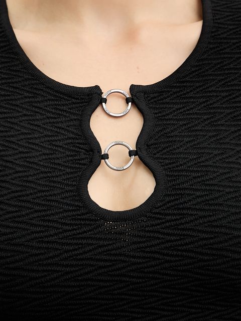 Guess t-shirt HELENA damskie kolor czarny W5YR16 Z3OV0