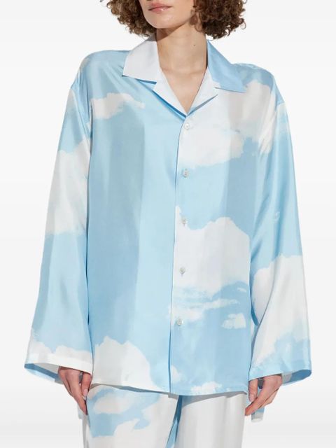 Moschino cloud-print shirt - Blue