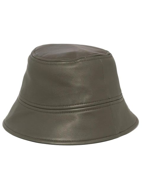 Yves Salomon leather bucket hat - Green - zdjęcie produktu nr 1