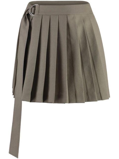 AMI Paris pleated virgin wool wrap skirt - Neutrals - zdjęcie produktu nr 1