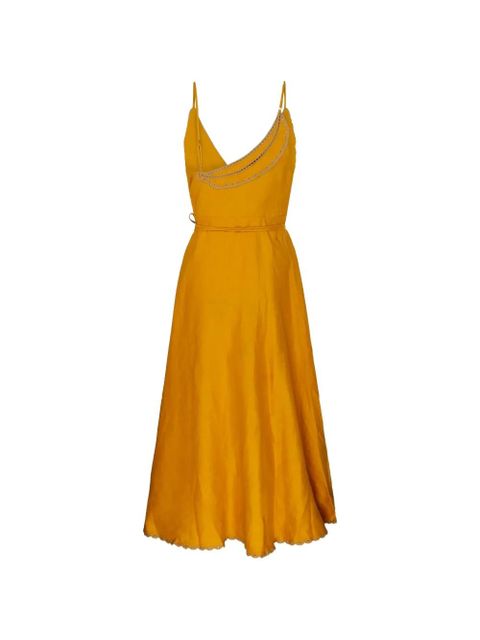 FARM Rio eyelet-embellished wrap dress - Yellow - zdjęcie produktu nr 2