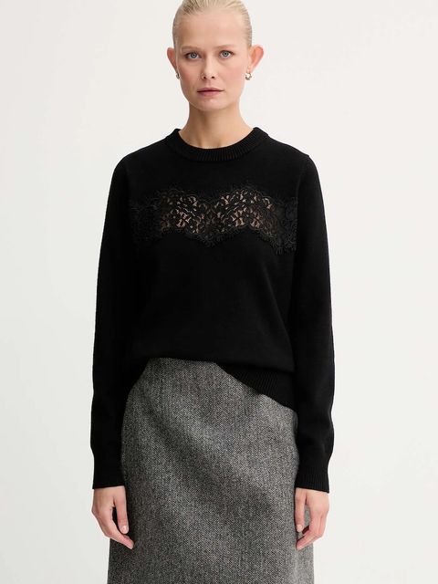 Morgan sweter damski kolor czarny lekki MDIXIE - zdjęcie produktu nr 1