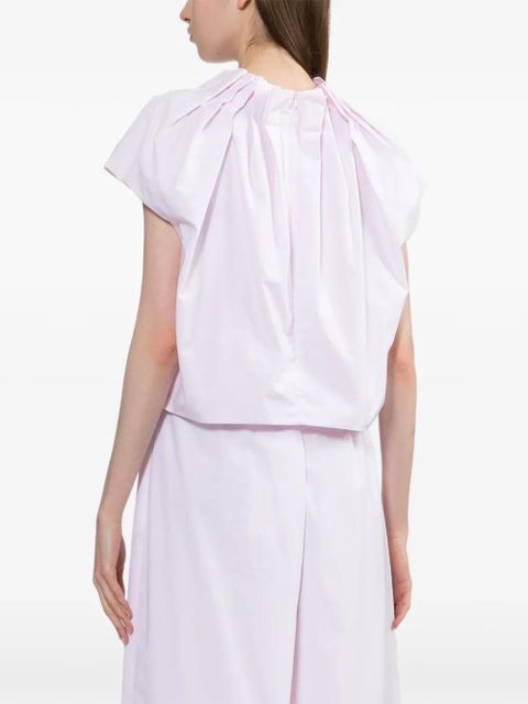 Simone Rocha gathered-tulip blouse - Pink