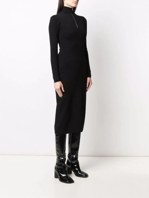 Prada long-sleeve midi dress - Black