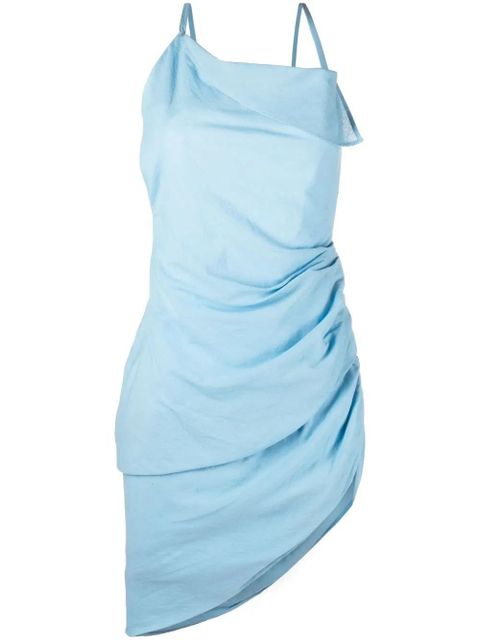 Jacquemus La Robe Saudade draped minidress - Blue - zdjęcie produktu nr 1